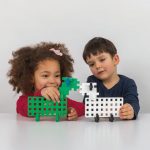 Plus Plus Big Bauplatten Grün/Weiß – 10 Stück