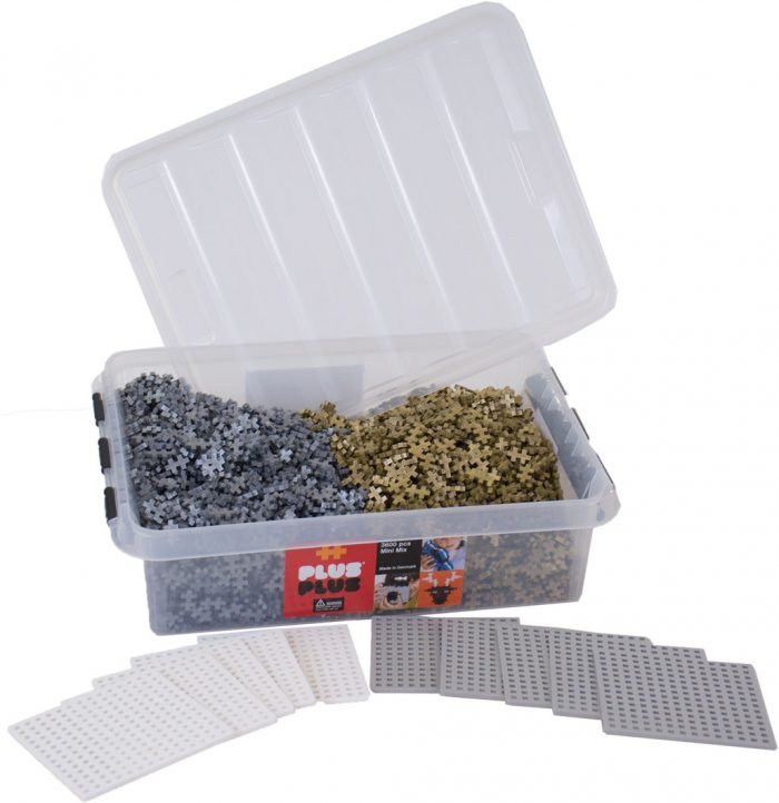 Plus Plus Gold & Silber – 2000 Mini Bausteine + 24 Bauplatten – Bild 4