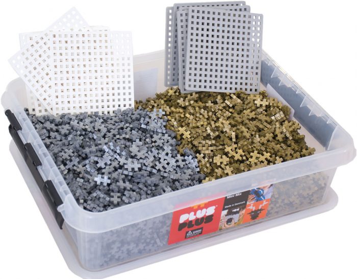 Plus Plus Gold & Silber – 2000 Mini Bausteine + 24 Bauplatten – Bild 2