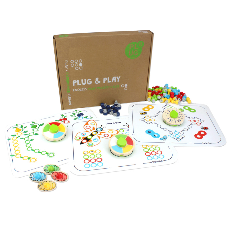 27094-0-PLUG-it_by_beleduc_Spiele-Set_Produktbild.jpg PLUG IT Spiele Set, 58 Teile – Bild 1