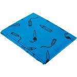 Spritzschutzunterlage Stifte blau
