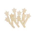 Sterne Holzbastelstäbchen 10er-Set
