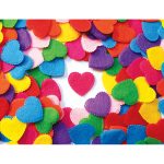 Bunte Filz-Herzen 100er-Set