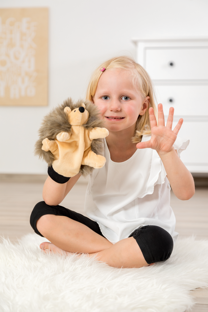 Handpuppe Igel – weiche Tier-Handpuppe von beleduc – Bild 2