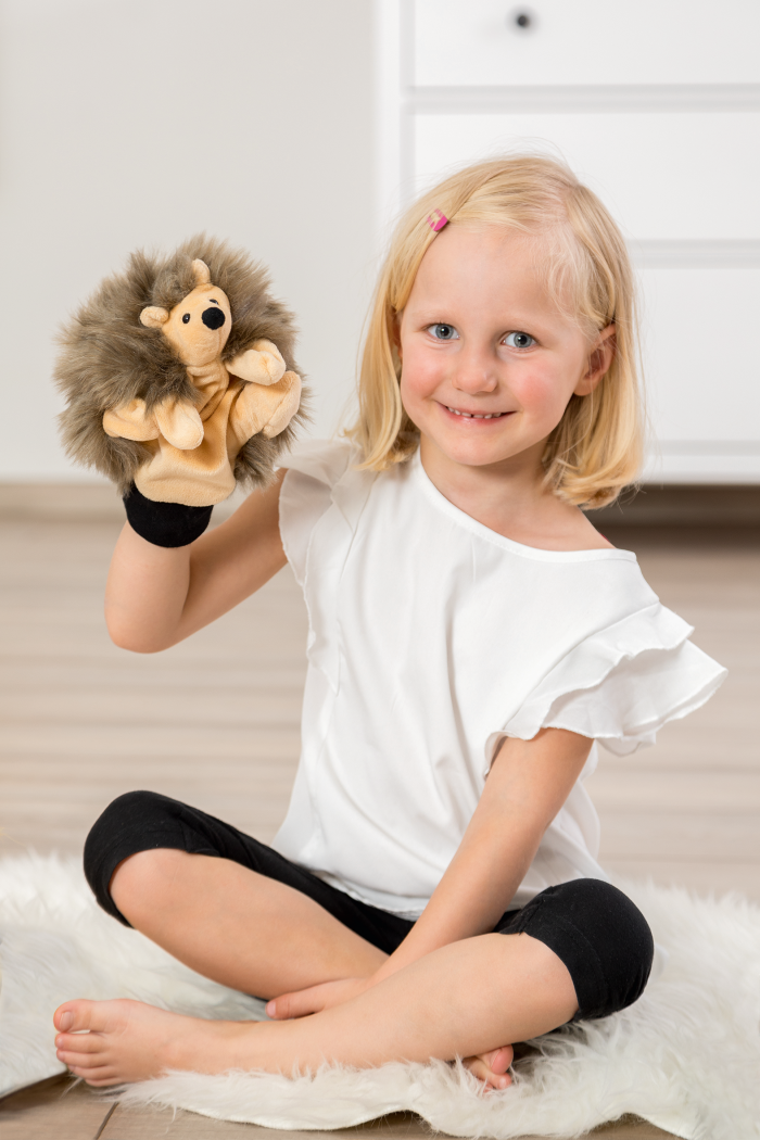 Handpuppe Igel – weiche Tier-Handpuppe von beleduc – Bild 3