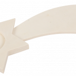Teelichthalter Sternschnuppe aus Holz
