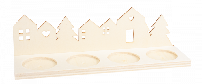 Adventskerzenhalter aus Holz zum Gestalten – Bild 3