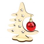 Weihnachtsbaum mit Kugel – Holzrohling zum Gestalten von beleduc