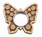 3D-Teelichthalter „Schmetterling“ – Holz-Bastelrohling von beleduc