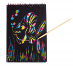 Kratzblock „Rainbow Arts“ – 12 Seiten mit Holzstift – Bild 5