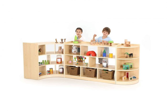 Viertelkreisschrank Owlaf mit 3 Böden, 8 Fächern – Bild 2