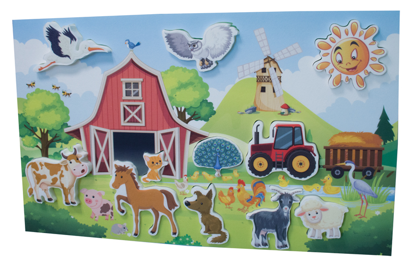 80020-Loewenherz-Schallfresser-Bauernhof-2.jpg Didactino Schallfresser Steckbild Bauernhof 100 × 60 cm – Bild 1