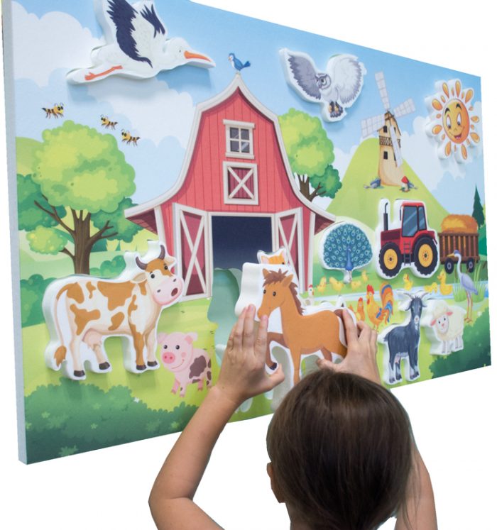 Didactino Schallfresser Steckbild Bauernhof 100 × 60 cm – Bild 4