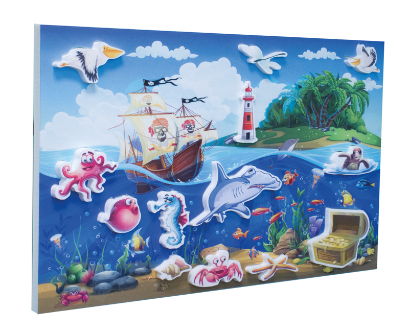 80021-Loewenherz-schallfresser-unter-wasser.jpg Didactino Schallfresser Steckbild Meer 100 × 60 cm – Bild 1