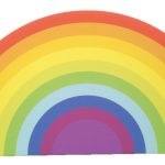 Didactino Schallfresser Regenbogen-Kontur 100 × 50 cm