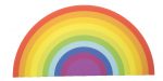Didactino Schallfresser Regenbogen-Kontur 80 × 40 cm
