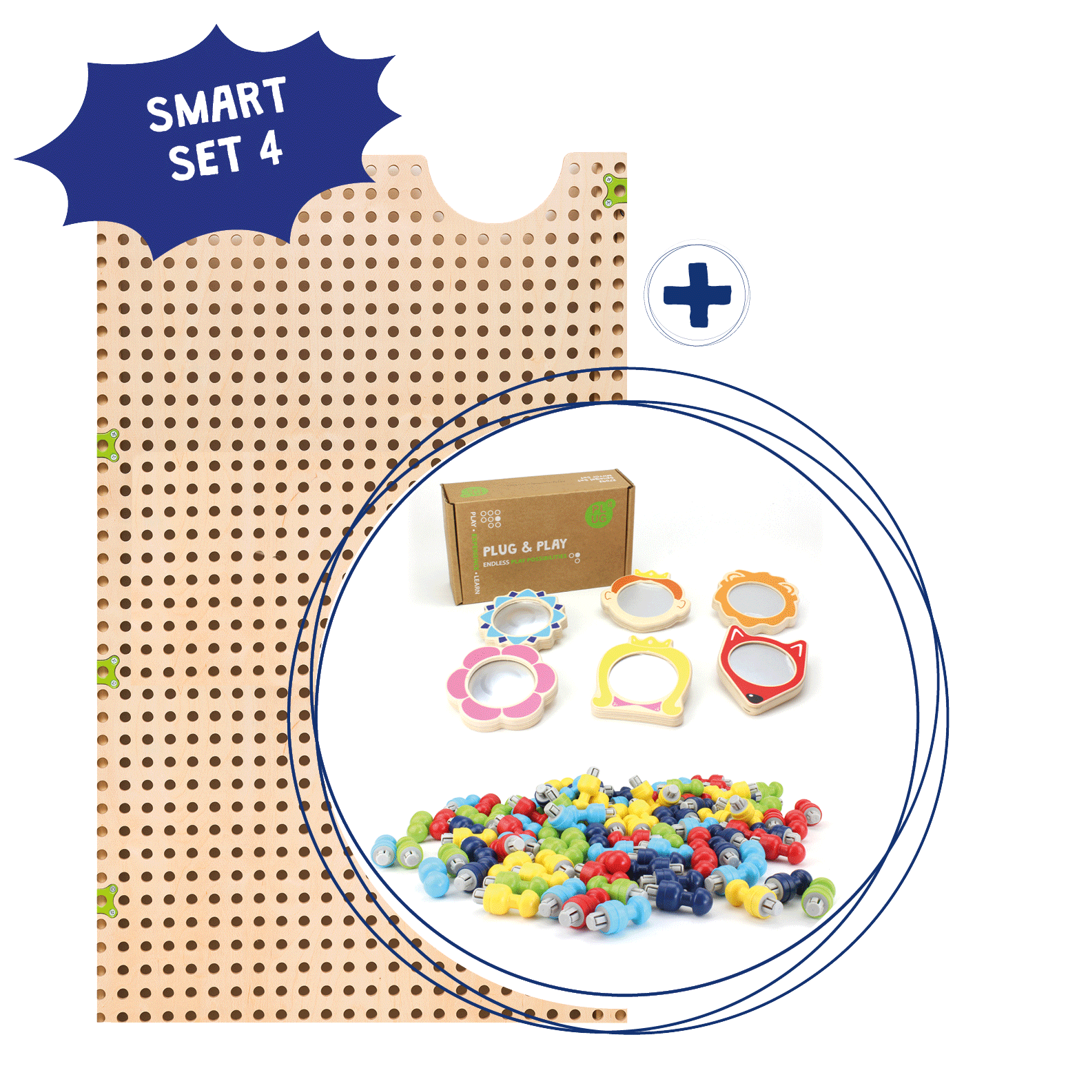92362-smart-set-4-rgb.png Plug It Smart Plug und Spiegel-Set besteht aus: Basis-Platte + Spiegel-Set + Plug Set – Bild 1