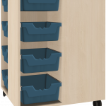 Spielinsel "A-Toll Midi", mit 16 hohen Ergo Tray Boxen C2, fahrbar