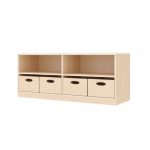 Doppel-Regalschrank 44-120 mit 4 Materialkästen – Unterbau wählbar