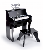 Leuchttasten-Piano mit Hocker – schwarz