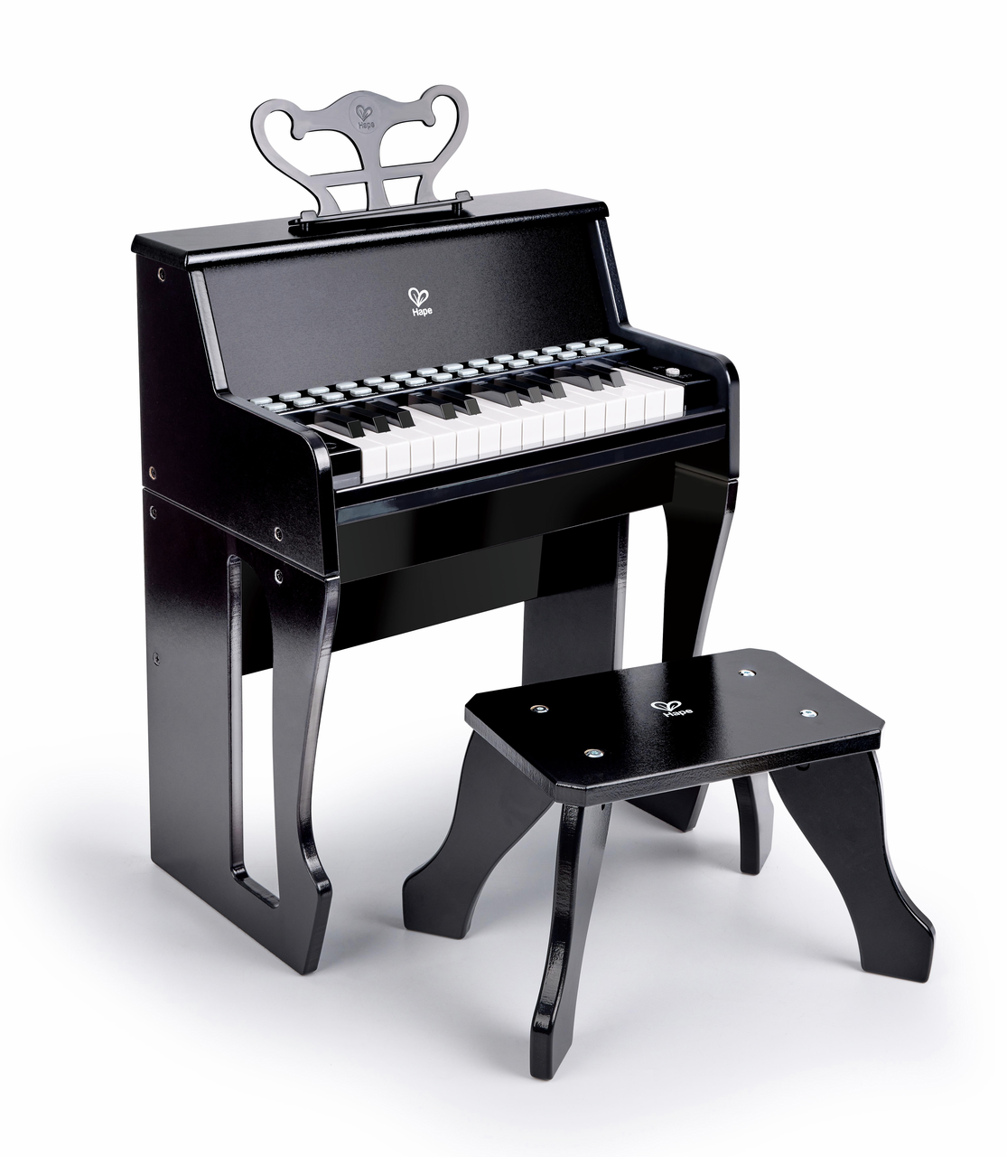 E0629_1.png Leuchttasten-Piano mit Hocker – schwarz – Bild 1