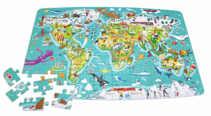 2-in-1-Weltreise-Puzzle & Spiel – Bild 3