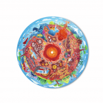 Puzzle „Unter der Erde“ mit LED-Erdkern