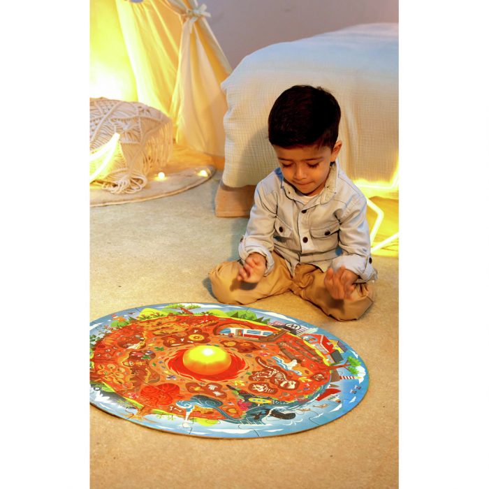 Puzzle „Unter der Erde“ mit LED-Erdkern – Bild 3