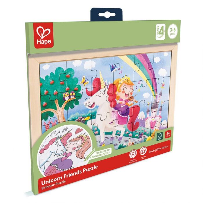 Einhorn-Puzzle mit Gestaltungsrückseite – Bild 2
