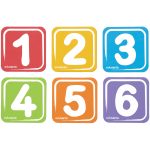 Edusante Nummern-Schilder für Fahrzeuge – 6er-Set