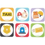 Edusante Rollenspiel-Schilder für Fahrzeuge – 6er-Set