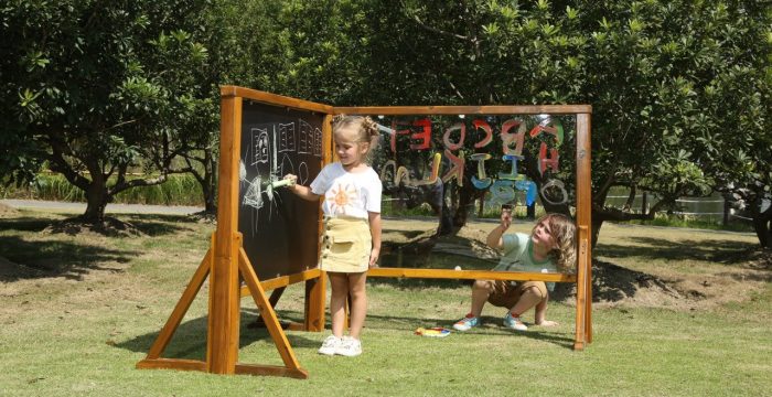 Outdoor-Kreidetafel mit 4 Standfüßen – Bild 3