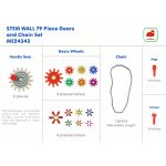 STEM Wand Zahnräder und Ketten – 79-teilig