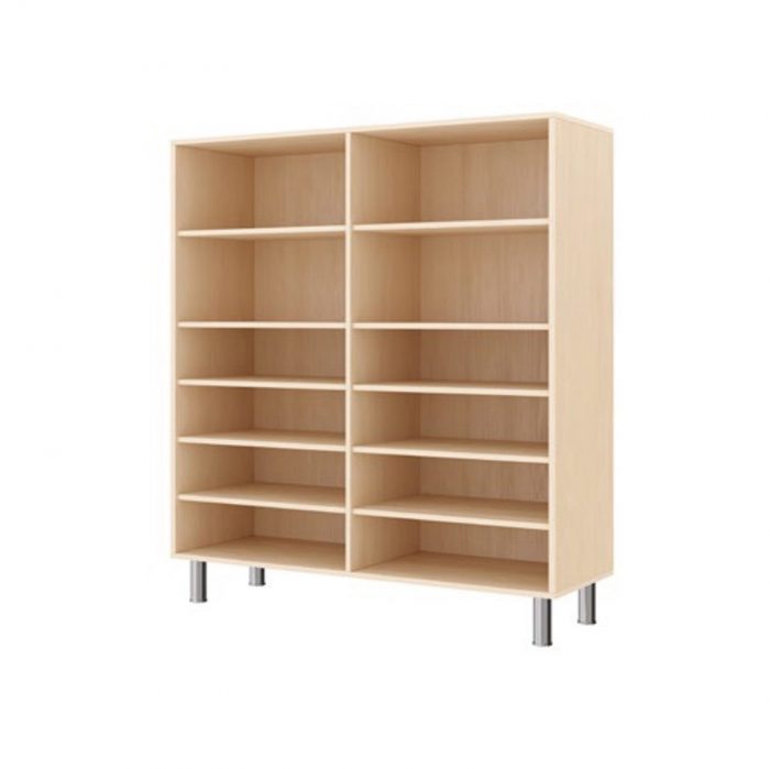 Regalschrank 120 × 120 cm mit 12 Fächern – Unterbau wählbar – Bild 2