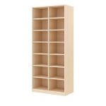 Regalschrank 80 × 180 cm mit 14 Fächern und Holzsockel