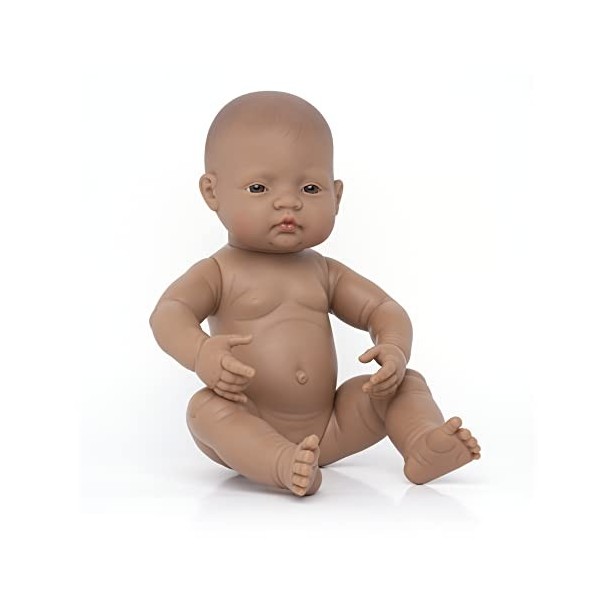miniland-miniland31008-40-cm-petite-fille-nouveau-ne-hispaniques-sans-sous-vetements-amz-b004mts3hm.jpg Babypuppe Mädchen südländisch 40 cm – Bild 1