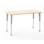 Tisch Owlaf rechteckig 120 × 60 cm, höhenverstellbar – Oberfläche wählbar