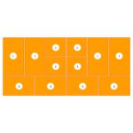 Klappturnwand mit Wellensprossenelement, 6-teilig – Bild 2