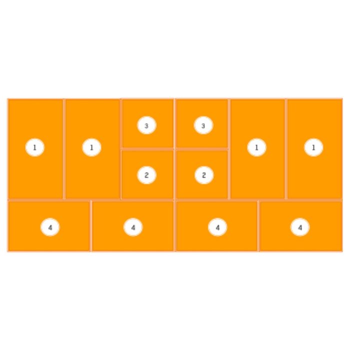 Klappturnwand mit Wellensprossenelement, 6-teilig – Bild 2