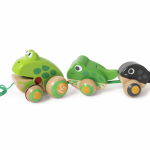 Nachziehbare Frosch-Familie
