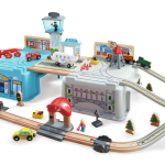 Großstadtlandschaft Eisenbahn in Aufbewahrungsbox