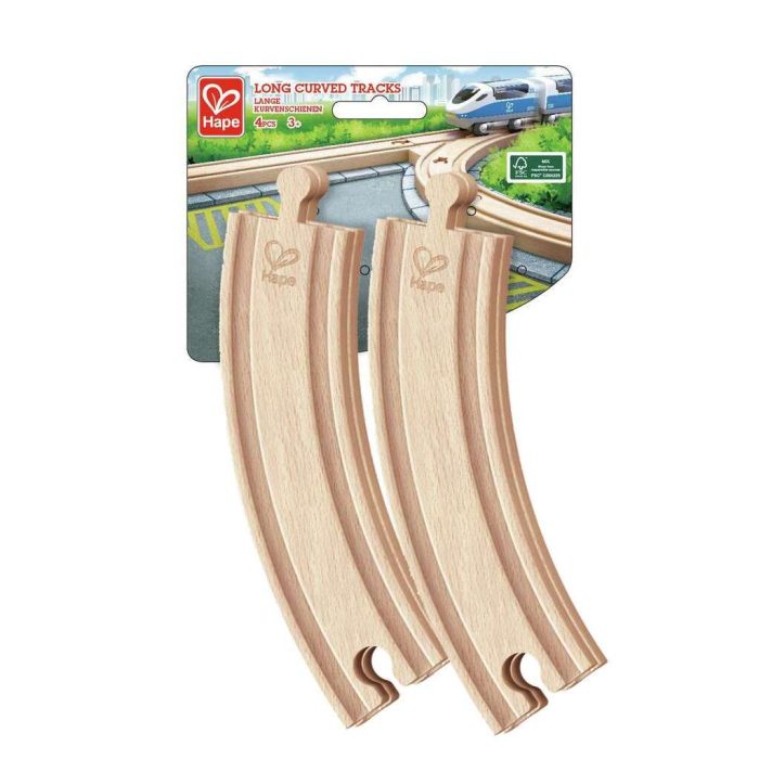 Lange Eisenbahnkurvenschienen, 4 Stück – Bild 2