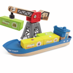 Frachtschiff und Hafenkran