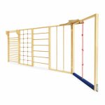 Multi-Turnwand mit Sprossen-Mix, Netz und Seil – 5-teilig