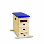 Großer Massivholz-Sprungkasten, 4-teilig und 90 cm hoch
