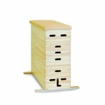Großer Massivholz-Sprungkasten, 6-teilig und 110 cm hoch