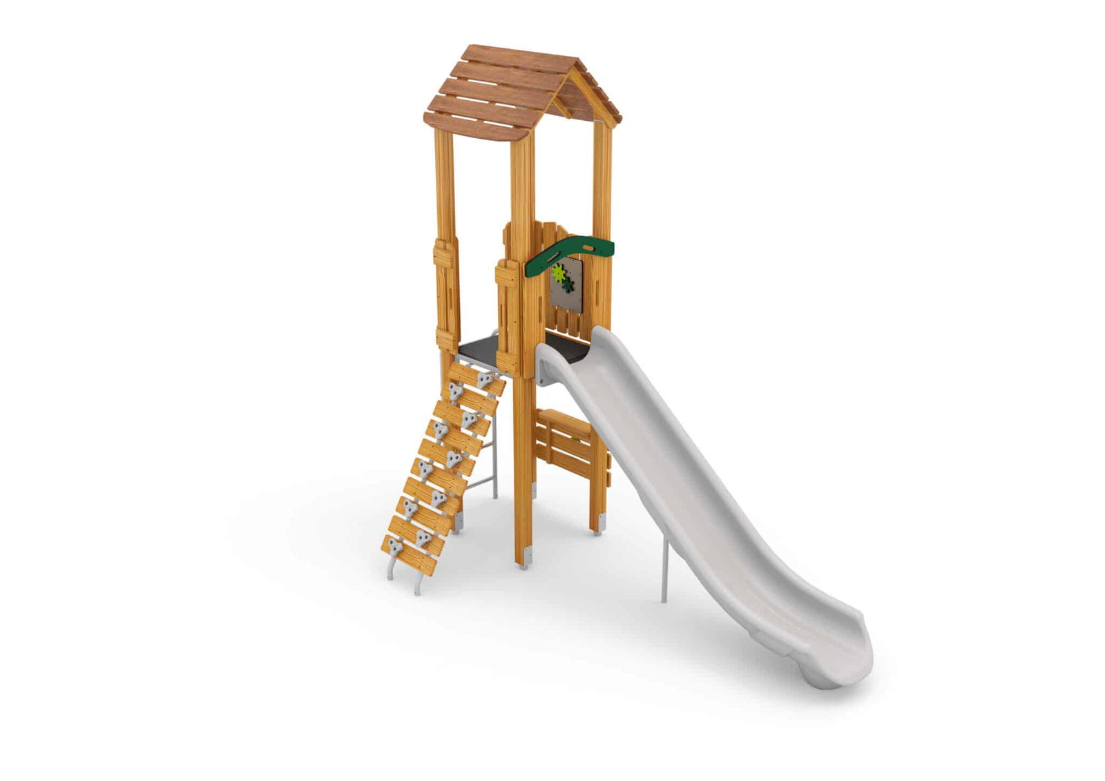 W-B002-1-scaled-1.jpeg Spielturm mit Rutsche, Spielwänden und Kletterwand – Bild 1