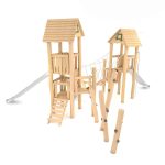 Große ROBINIA-Spielturmanlage mit Rutschen und Kletterpark – Bild 2