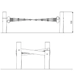 Niedriges Kletternetz ROBINIA 100 cm – Bild 3