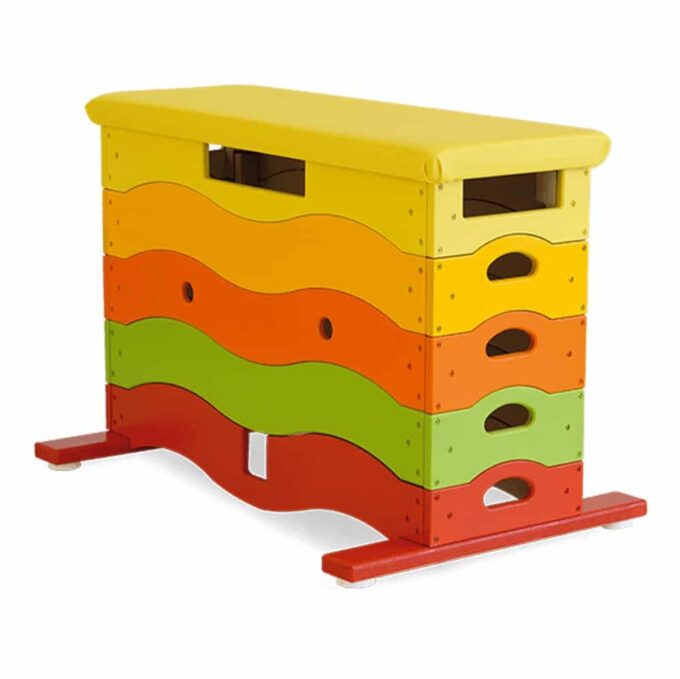 sprungkasten-regenbogen-680x679-1.jpg Regenbogen-Sprungkasten mit Einhängeöffnungen, 5-teilig – Bild 1